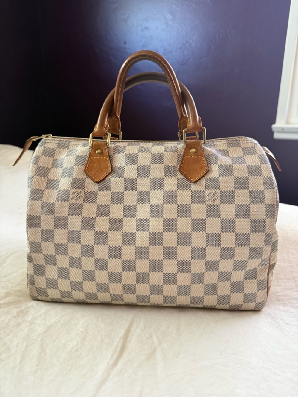 Louis Vuitton Speedy 30 Damier Azur – Authentic w/ Receipt – Clean Exterior - Picture 2 of 16